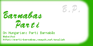 barnabas parti business card